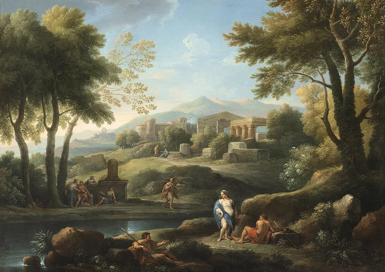 Paesaggio romano con pastore